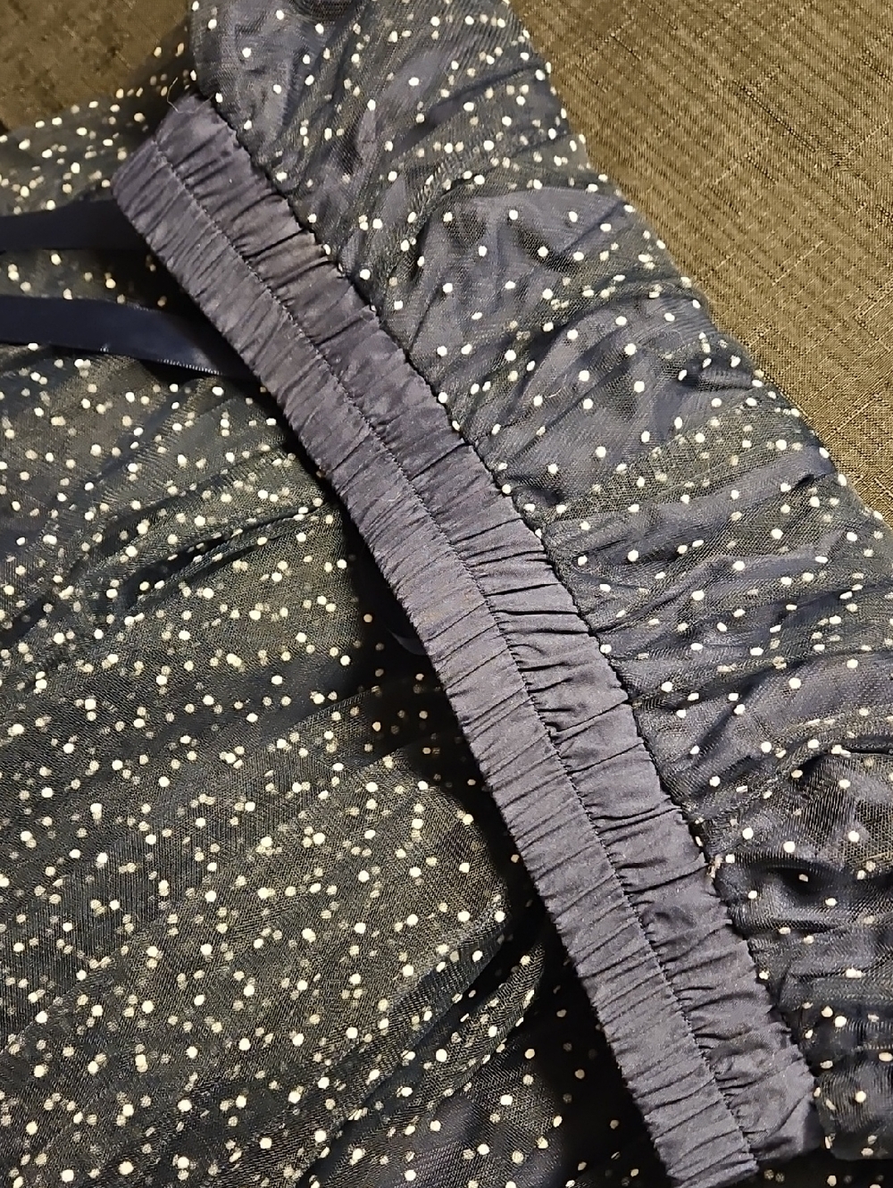 Choklate Paris Navy Polka Dot Tulle Skater Skirt M - Picture 9 of 13